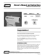 Preview for 1 page of L.B. White Tradesman CP100 Owner'S Manual And Instructions