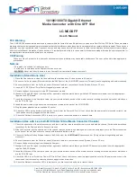 l-com LC-MCGSFP User Manual предпросмотр