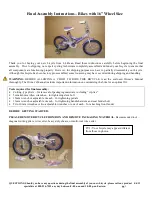 L.L.Bean Bicycle Final Assembly Instructions preview