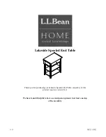 L.L.Bean Lakeside Spooled End Table Assembly Instructions preview
