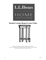 Preview for 1 page of L.L.Bean Painted Cottage Round Accent Table Manual