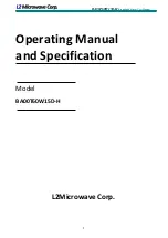 Предварительный просмотр 1 страницы L2 Microwave BA00T60W15D-H Operating Manual