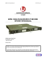 L3 Communications MPM-1000A Operator'S Manual preview