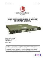 Preview for 1 page of L3 Communications MPM-1000A Operator'S Manual