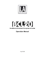 Предварительный просмотр 1 страницы LA Audio Electronic BCL20 Operation Manual