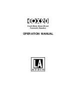 LA Audio Electronic EQX20 Operation Manual предпросмотр