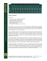 Предварительный просмотр 1 страницы LA Audio Electronic MS1224 Specification Sheet