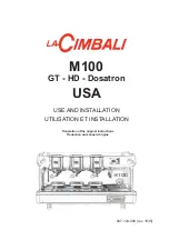 La Cimbali M100 Attiva GTA Use And Installation предпросмотр