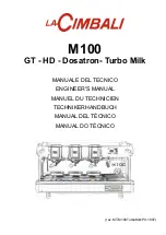 La Cimbali M100 GT Engineer'S Manual предпросмотр