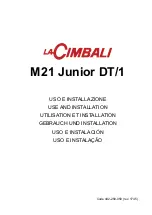 La Cimbali M21 Junior DT/1 Use And Installation предпросмотр