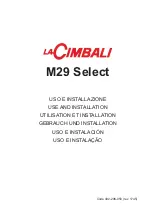 Предварительный просмотр 1 страницы La Cimbali M29 Select Use And Installation