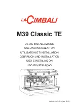 Предварительный просмотр 1 страницы La Cimbali M39 Classic TE Use And Installation