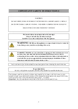 Preview for 2 page of La Cornue SUPREME Installation, Operation And Maintenance Instructions