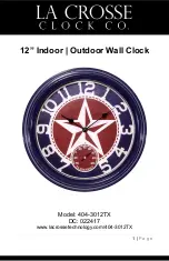 LA CROSSE CLOCK 404-3012TX Manual preview