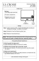 LA CROSSE CLOCK 404-3036G Instruction Manual preview