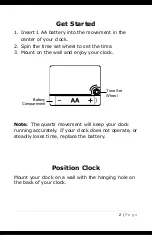 Preview for 2 page of LA CROSSE CLOCK 404-3960W Manual