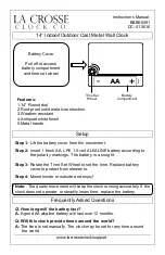 LA CROSSE CLOCK BBB86491 Instruction Manual preview