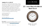 LA CROSSE CLOCK Marcella 433-3256B Quick Start Manual preview