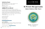 LA CROSSE CLOCK Margaritaville Quick Manual preview