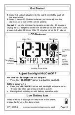 Preview for 2 page of La Crosse Technology 617-1485v2 Instruction Manual