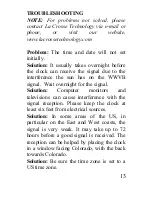 Preview for 15 page of La Crosse Technology Radio-Controlled Travel Alarm Clock WT-2160 Instruction Manual