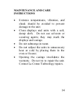 Preview for 16 page of La Crosse Technology Radio-Controlled Travel Alarm Clock WT-2160 Instruction Manual