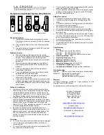 La Crosse Technology RS-204U-CS Instruction Manual предпросмотр