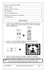 Предварительный просмотр 2 страницы La Crosse Technology W85746-BHG Instruction Manual