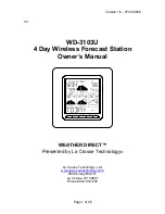 Предварительный просмотр 1 страницы La Crosse Technology WEATHER DIRECT WD-3103U Owner'S Manual