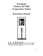 La Crosse Technology Wireless 433 MHz Temperature Station WS-9014U Instruction Manual preview
