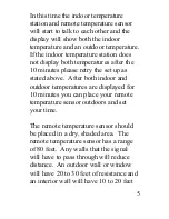 Preview for 5 page of La Crosse Technology Wireless 433 MHz Temperature Station WS-9014U Instruction Manual