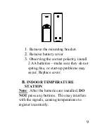 Preview for 9 page of La Crosse Technology Wireless 433 MHz Temperature Station WS-9014U Instruction Manual