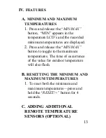 Preview for 13 page of La Crosse Technology Wireless 433 MHz Temperature Station WS-9014U Instruction Manual