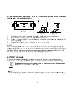 Preview for 10 page of La Crosse Technology WS- 1910TWC-IT Instruction Manual