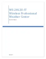 Preview for 1 page of La Crosse Technology WS-2810U-IT Operation Manual