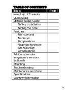 Preview for 2 page of La Crosse Technology WS-7013U-IT Instruction Manual