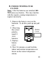 Preview for 10 page of La Crosse Technology WS-7013U Instruction Manual