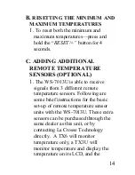 Preview for 14 page of La Crosse Technology WS-7013U Instruction Manual