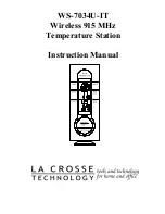 La Crosse Technology WS-7034U-IT Instruction Manual preview