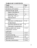 Preview for 2 page of La Crosse Technology WS-7034U-IT Instruction Manual