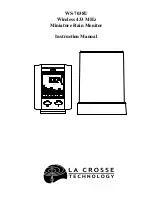 La Crosse Technology WS-7038U Instruction Manual preview