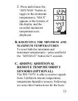 Preview for 13 page of La Crosse Technology WS-7107U Instruction Manual