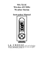 Предварительный просмотр 1 страницы La Crosse Technology WS-7211U Instruction Manual