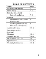 Preview for 2 page of La Crosse Technology WS-9002U Instruction Manual