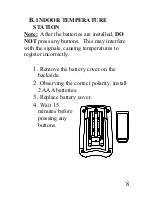 Preview for 8 page of La Crosse Technology WS-9002U Instruction Manual