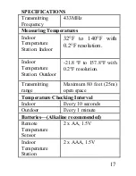 Preview for 17 page of La Crosse Technology WS-9002U Instruction Manual