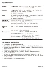 Предварительный просмотр 15 страницы La Crosse Technology WS-9005 Instructional Manual