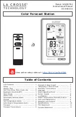 Preview for 1 page of La Crosse Technology WW85784 Instructional Manual