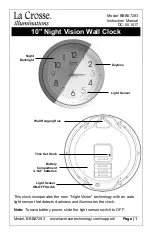 Preview for 1 page of La Crosse illuminations BBB87283 Instruction Manual