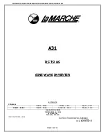 Preview for 1 page of La Marche A31 Installation Information